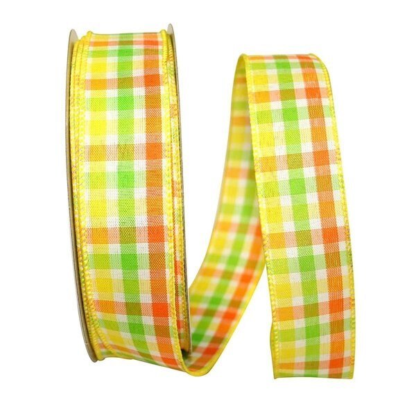 Everyday Plaid Value Wired Edge Ribbon Comb 2 1.5 in. x 50 yards, Reliant Ribbon, Mfr#: 92570W-C02-09K